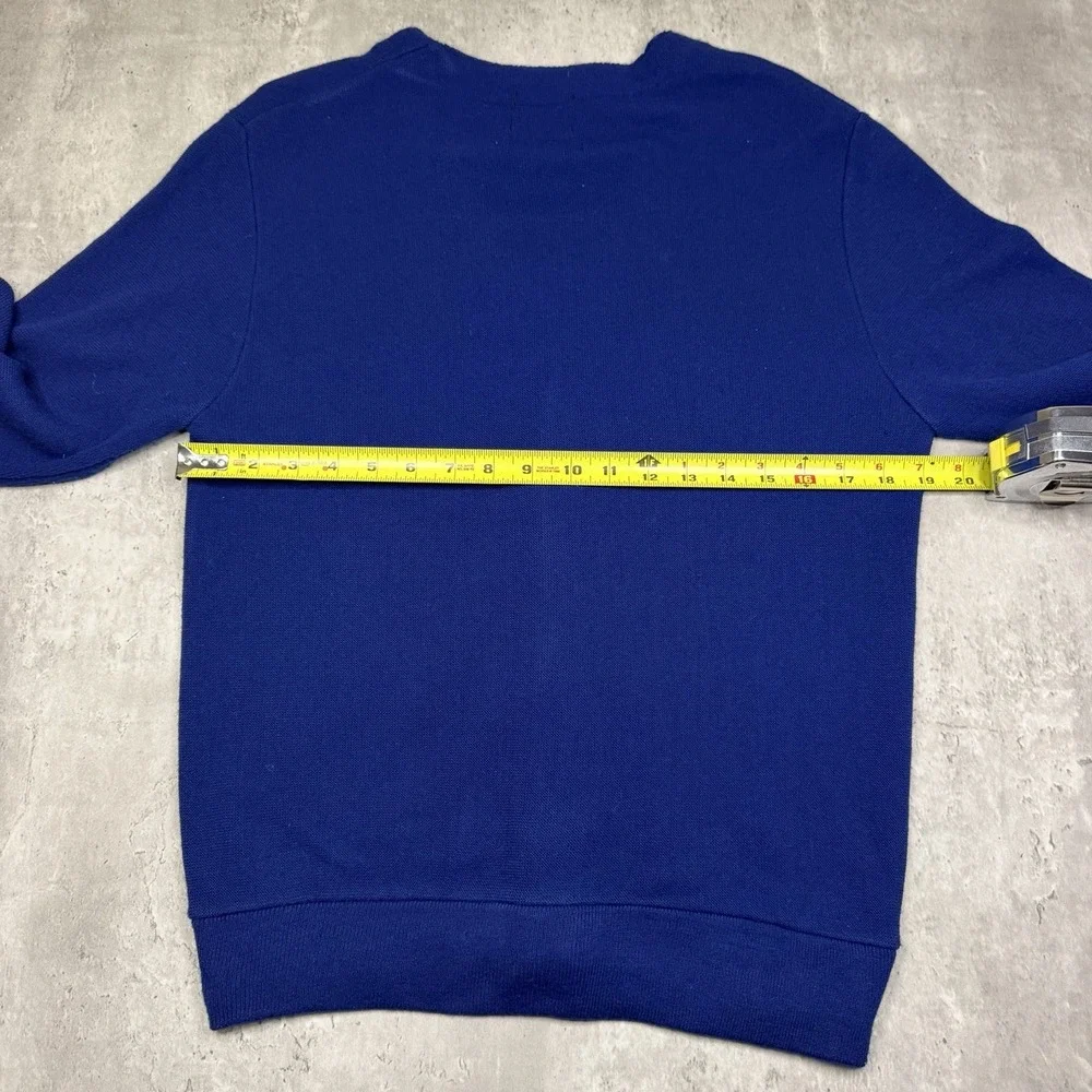 Vintage 70s/80s Men's Town And Country Acrylic Cardigan Blue Knit Medium USA